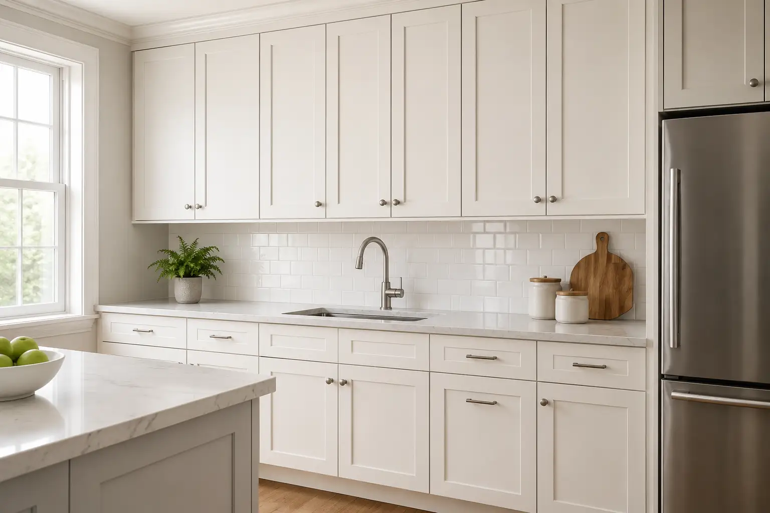 Bright White Shaker Kitchen