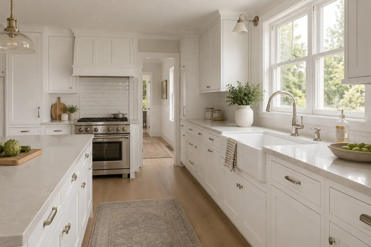 Galley White Shaker Kitchen