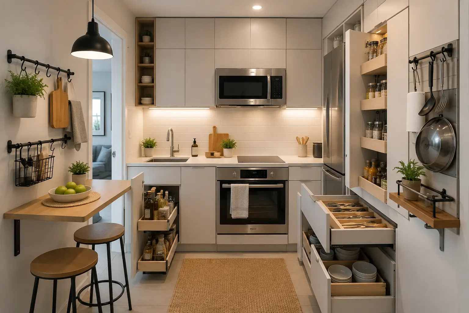 Compact White Shaker Kitchen