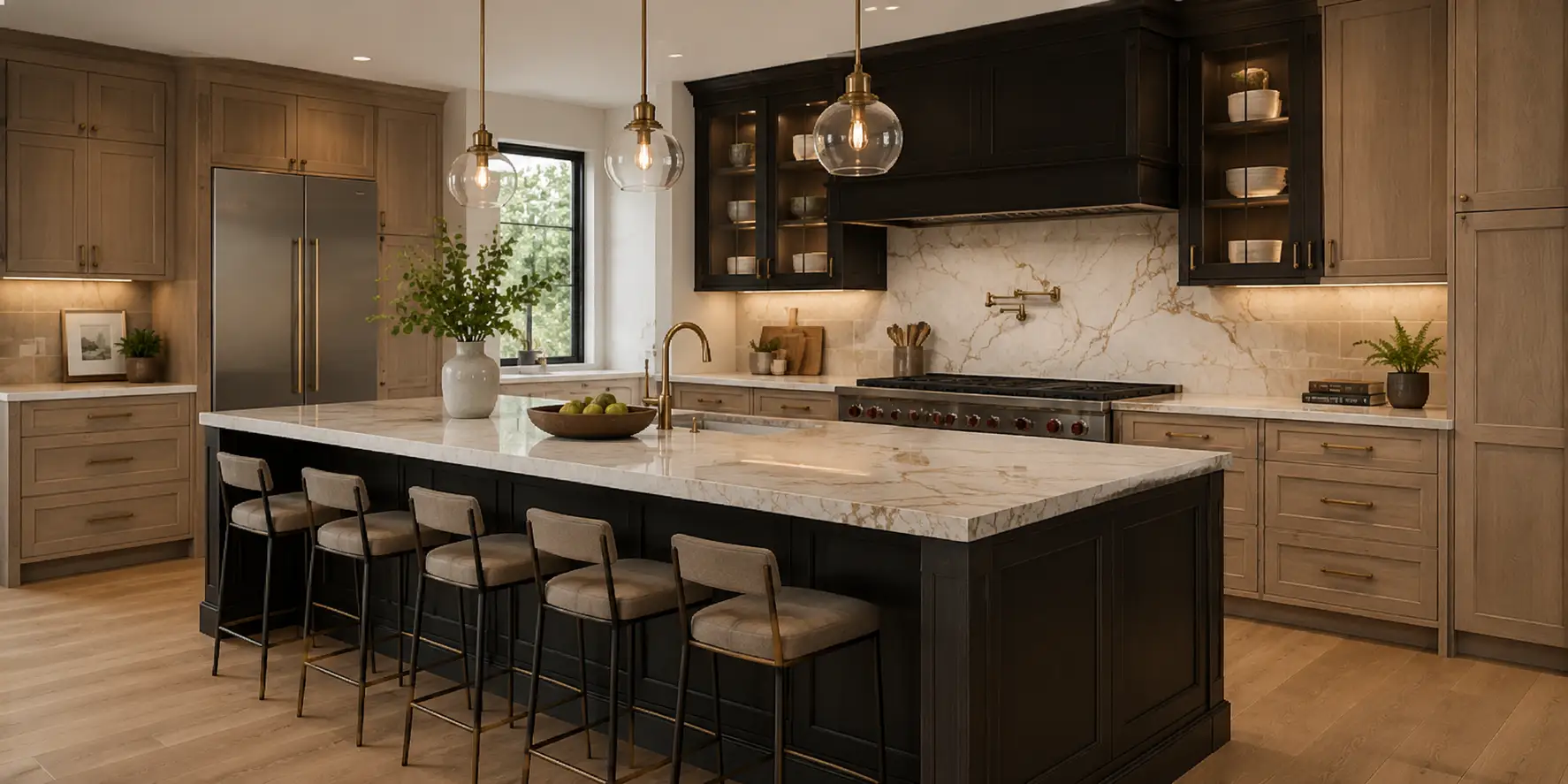 Dark Walnut Statement Kitchen