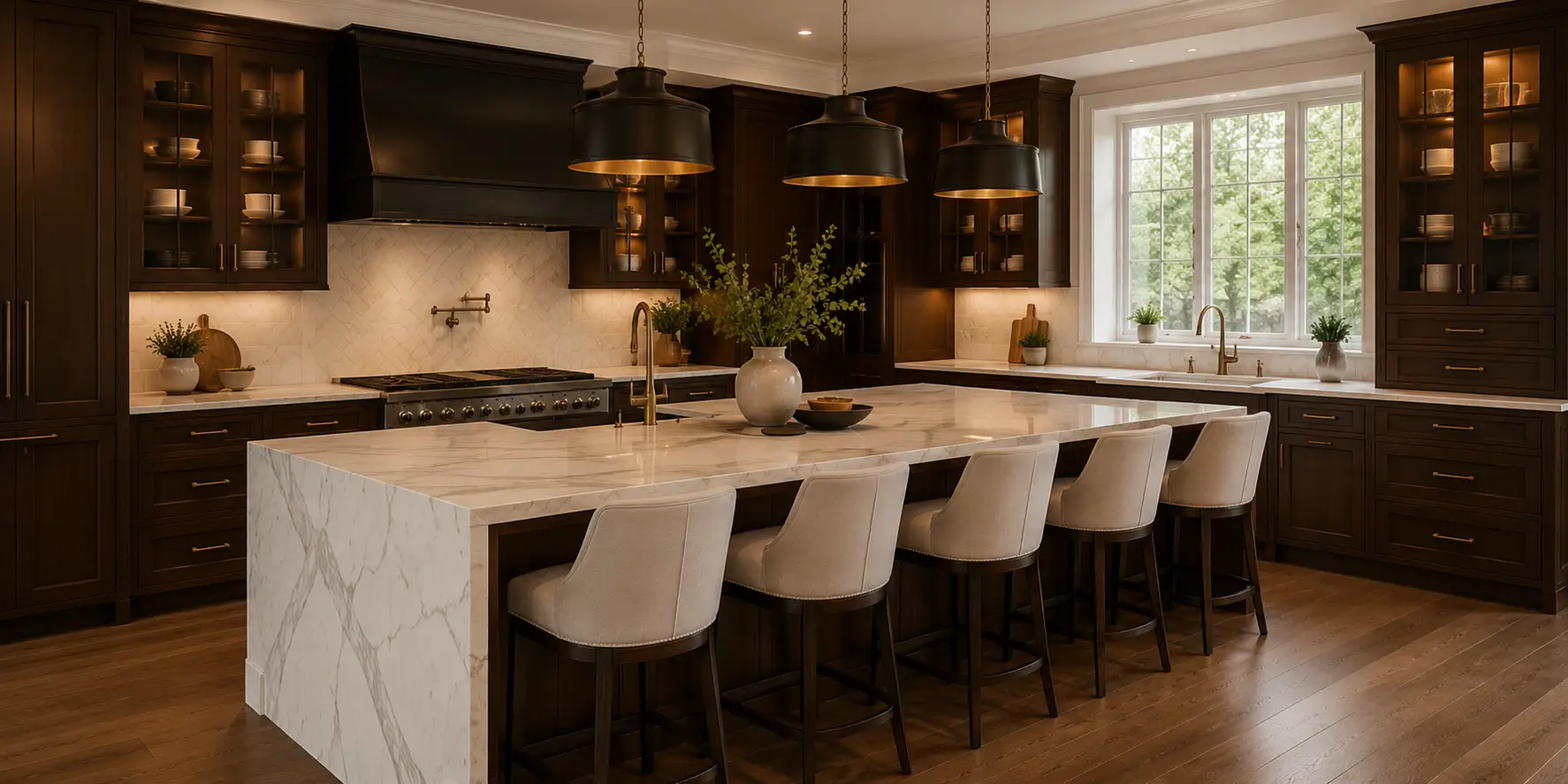 Espresso Luxury Wood Kitchen