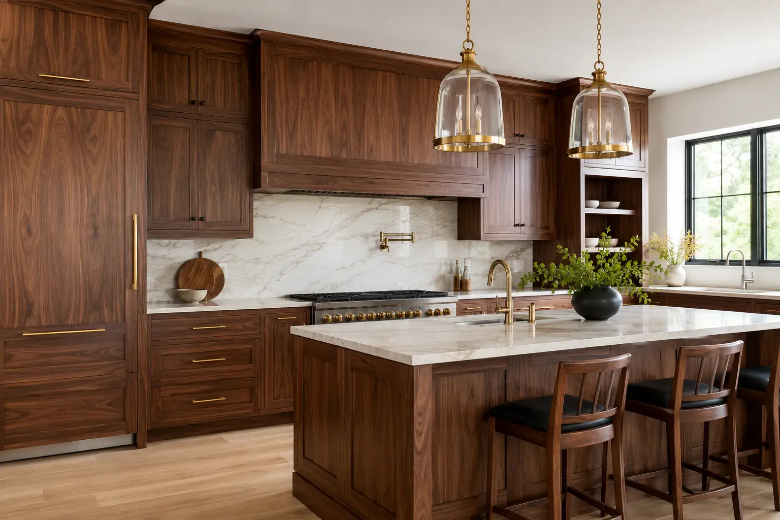Walnut Luxury Wood Kitchen