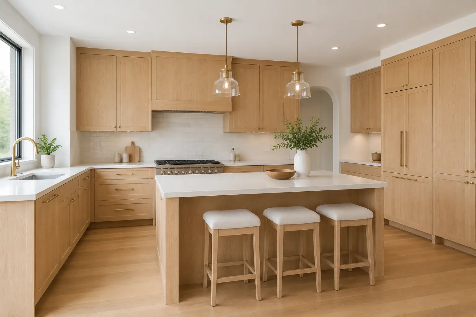 Natural Oak Slim Shaker Suite