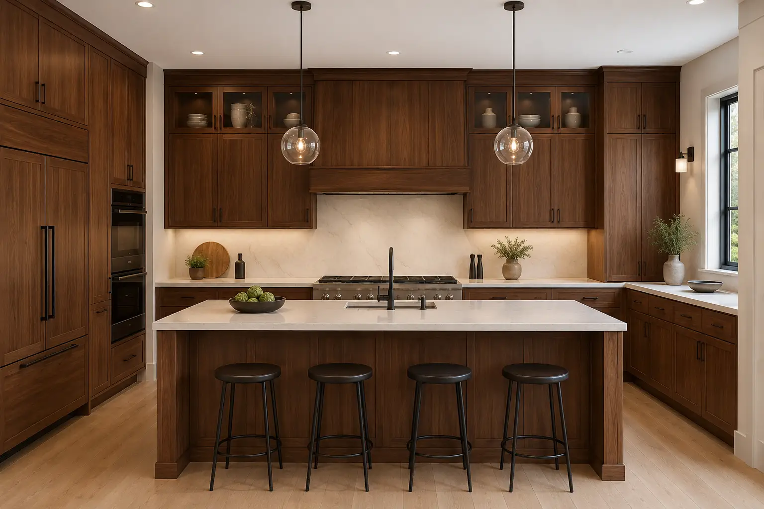 Walnut Island Designer Kitchen