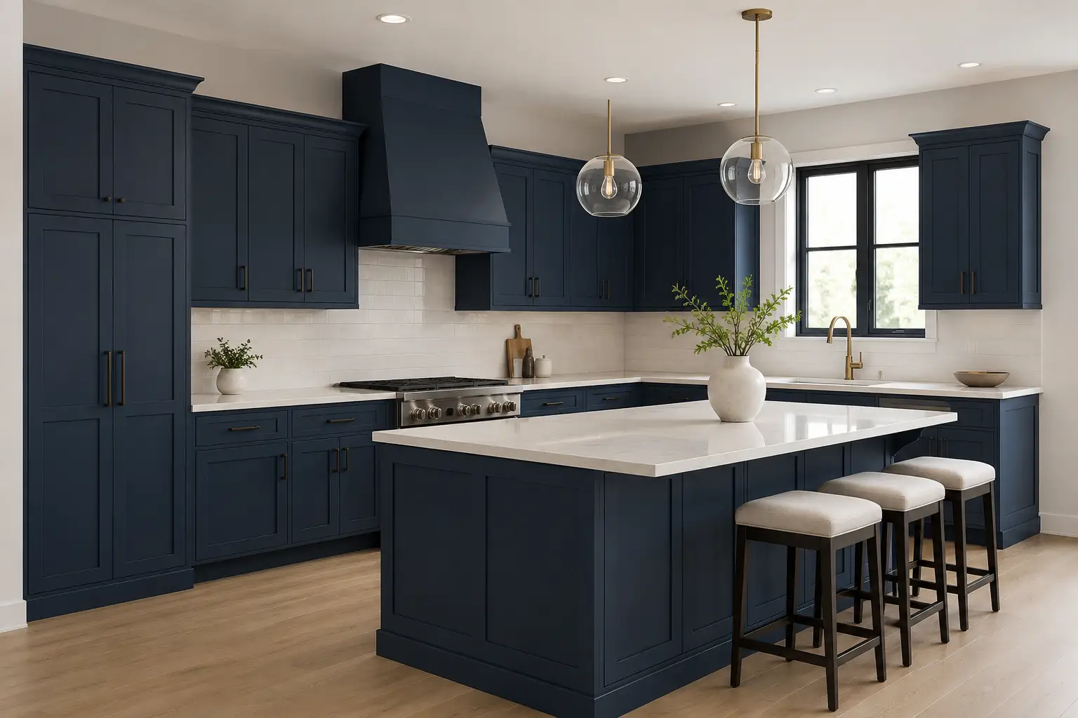 Navy Blue Shaker Kitchen