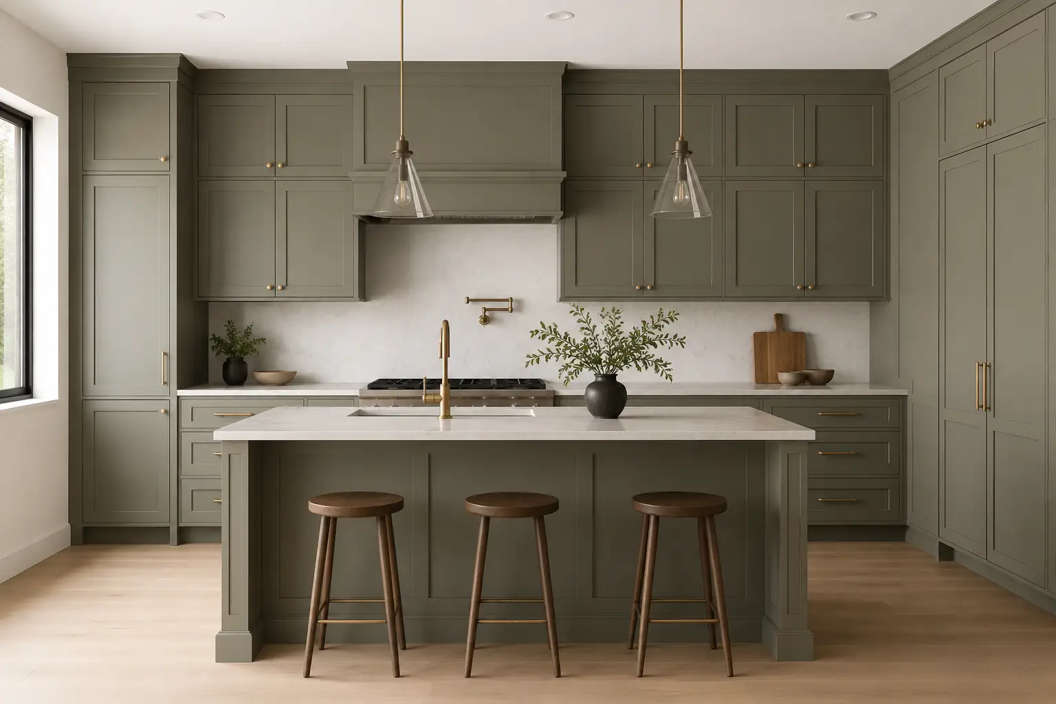 Olive Slim Shaker Kitchen
